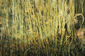 painting - nocturnal swamp life