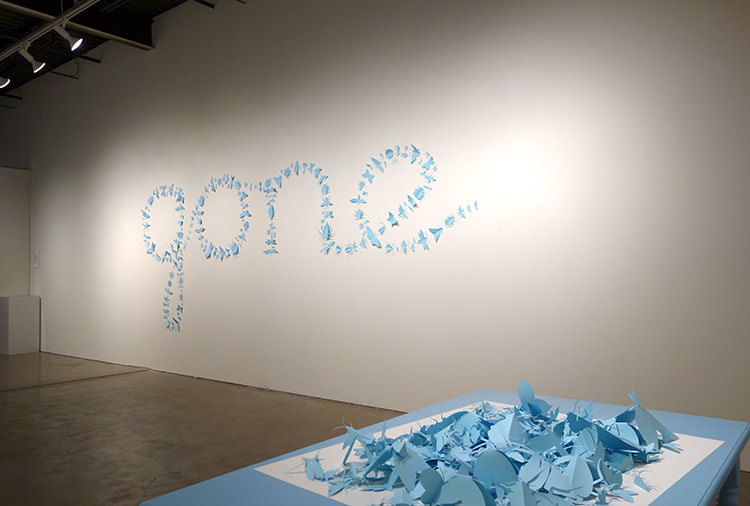 paper cut out installation 